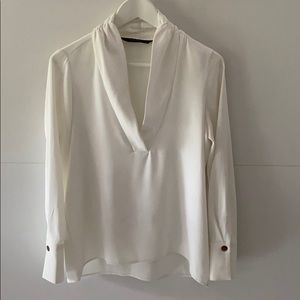 Zara Basic Collection White  Blouse sz S